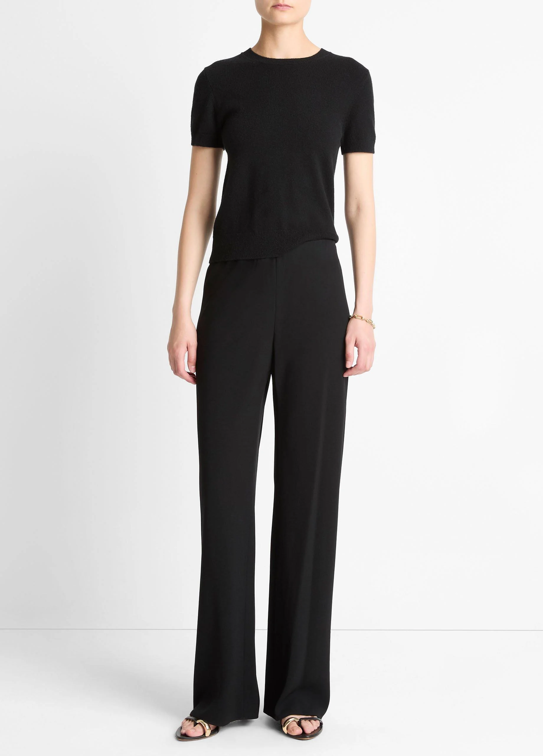 high-waist straight-leg 바지 - 1