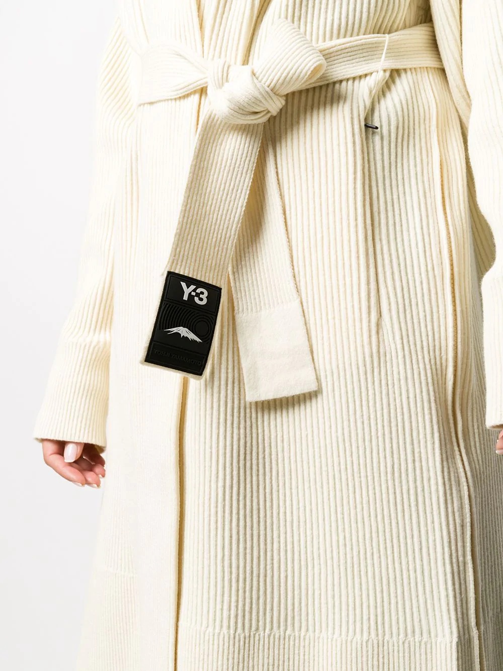 ribbed knit cardi-coat - 5