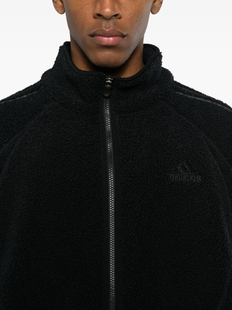 adidas Adidas Borg Three-stripe Zip Sweatshirt outlook