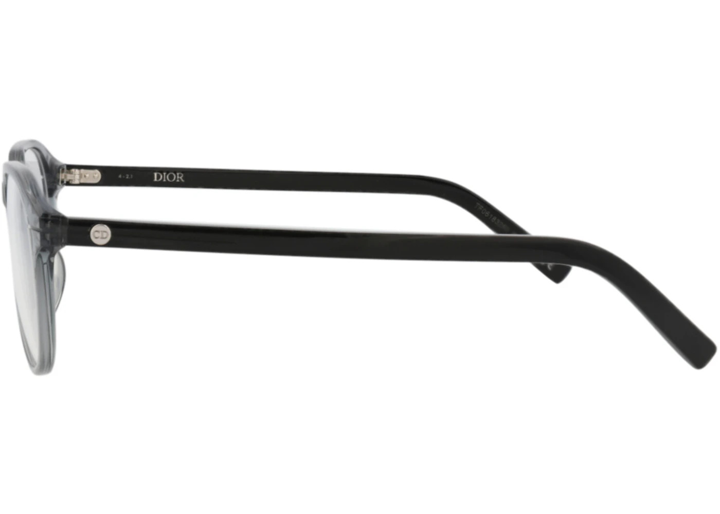 Dior Round-Frame Acetate Optical Frames Green Black Transparent (DM50004F-53-097) - 3