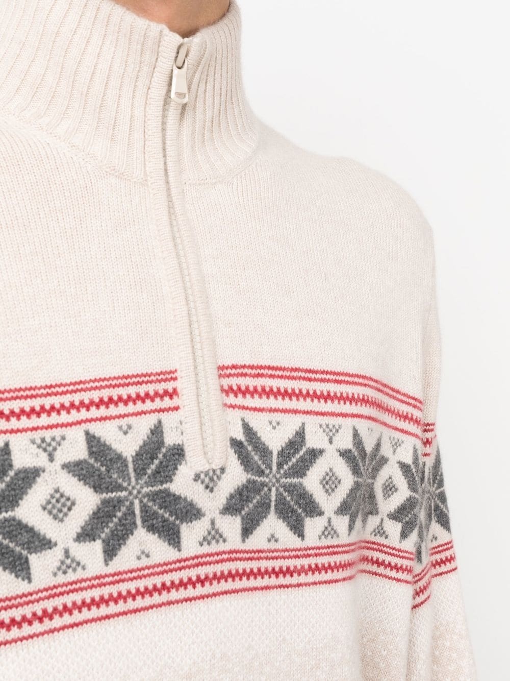 cashmere knitted roll-neck jumper - 5