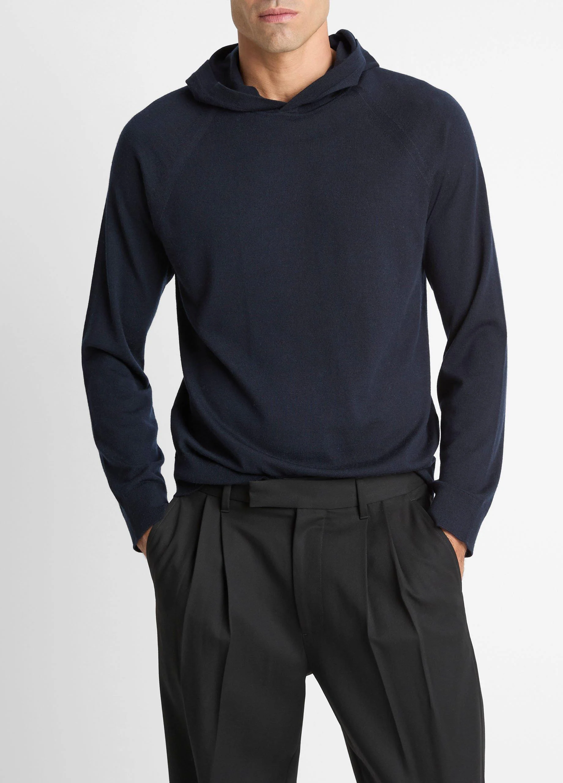 Featherweight Merino Wool-Cashmere Hoodie - 1