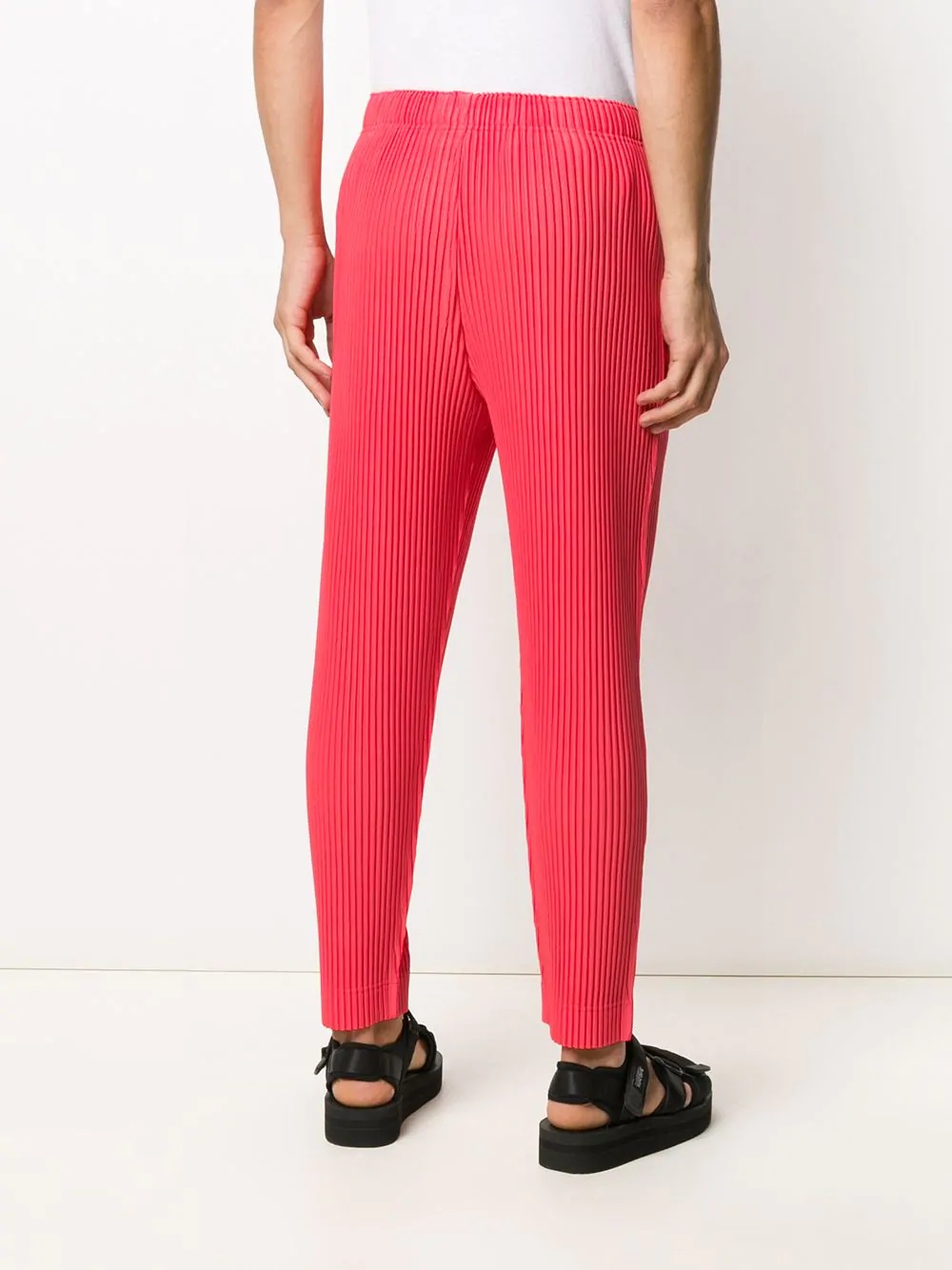 plissé slip-on trousers  - 4