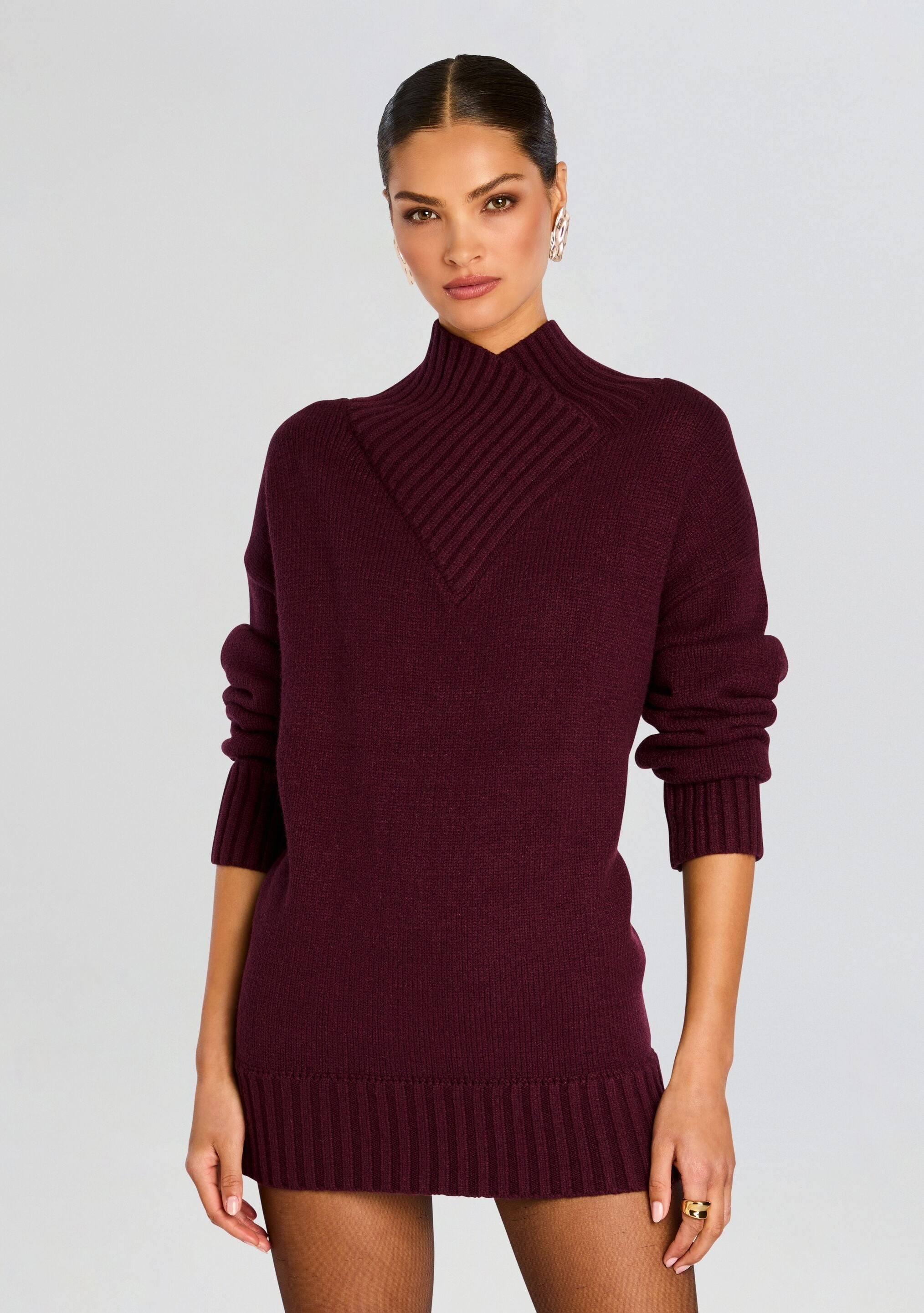 DESSA CHUNKY KNIT SWEATER DRESS - 5
