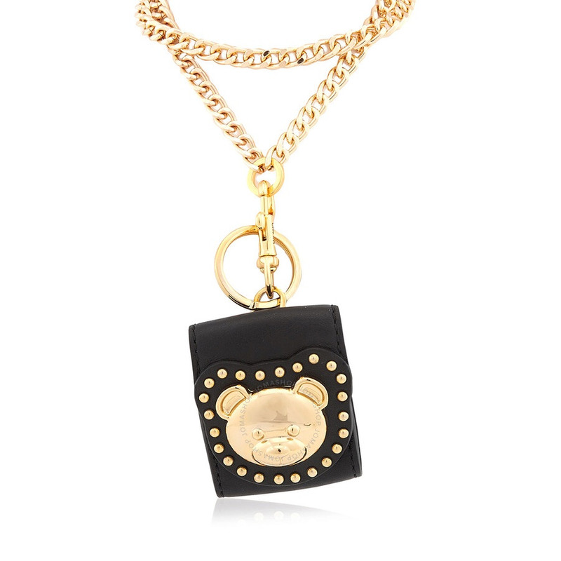Moschino Black Studded Teddy Airpods Case - 1