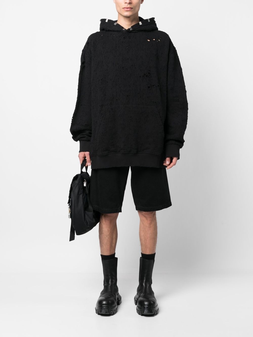 distressed pullover hoodie - 2
