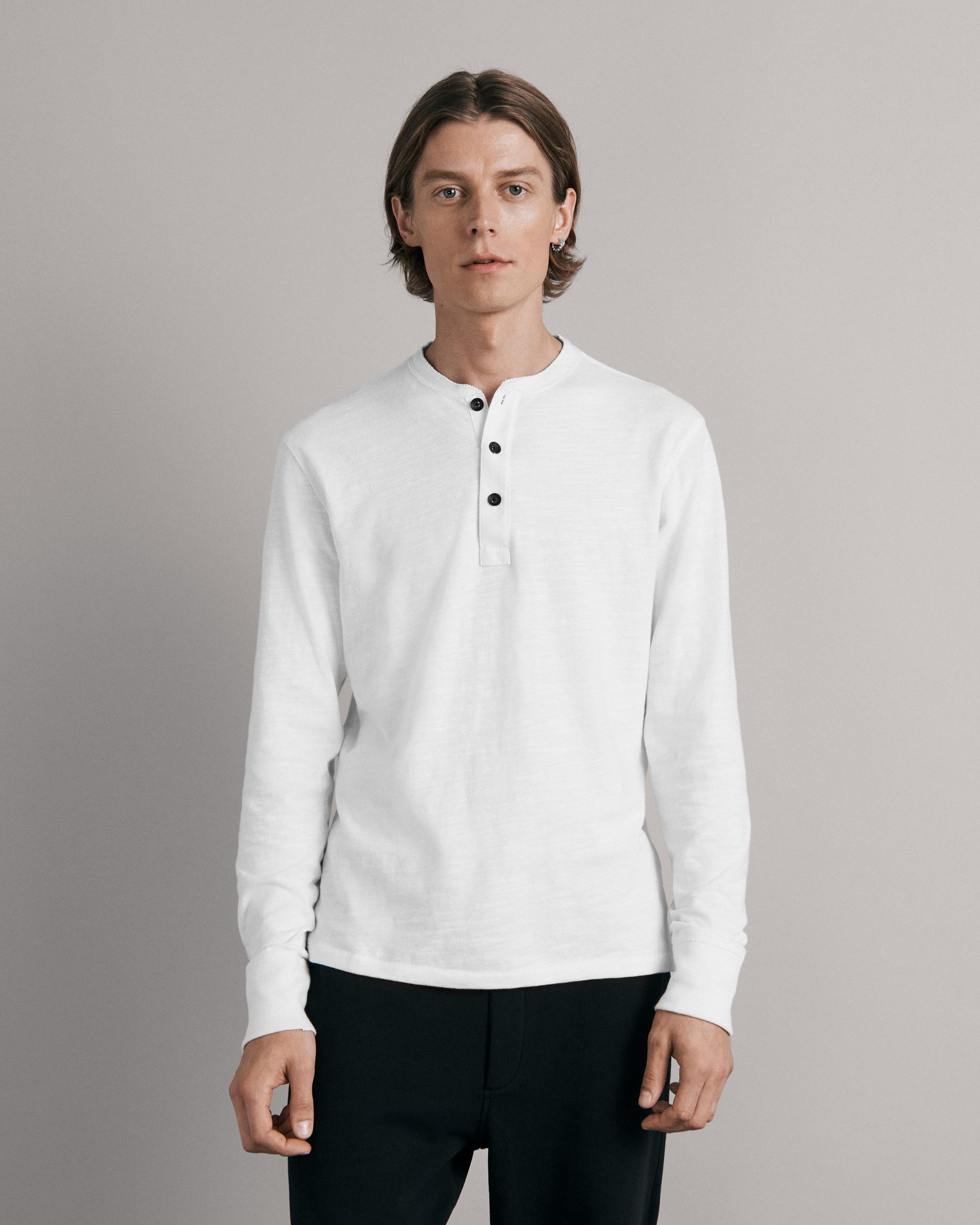 Long Sleeve Henley
Cotton T-Shirt - 1
