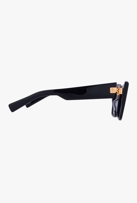 Black and gold-tone acetate B-II sunglasses - 3