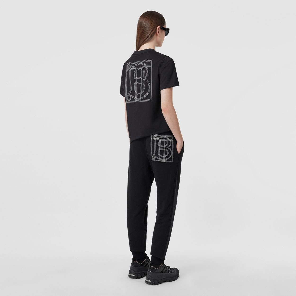 Monogram Motif Cotton Jogging Pants - 4