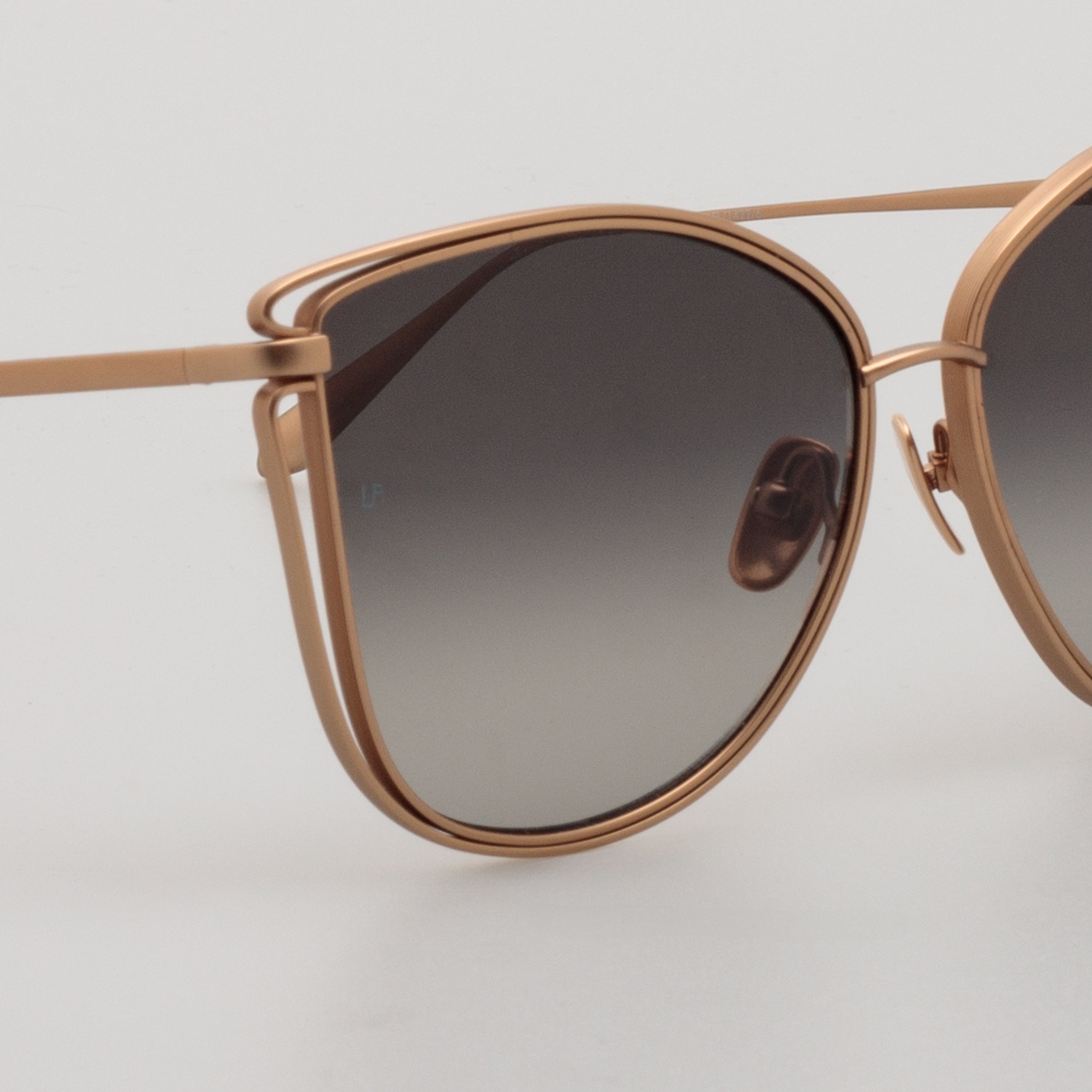Dinah Sunglasses in Matt Rose Gold - 3