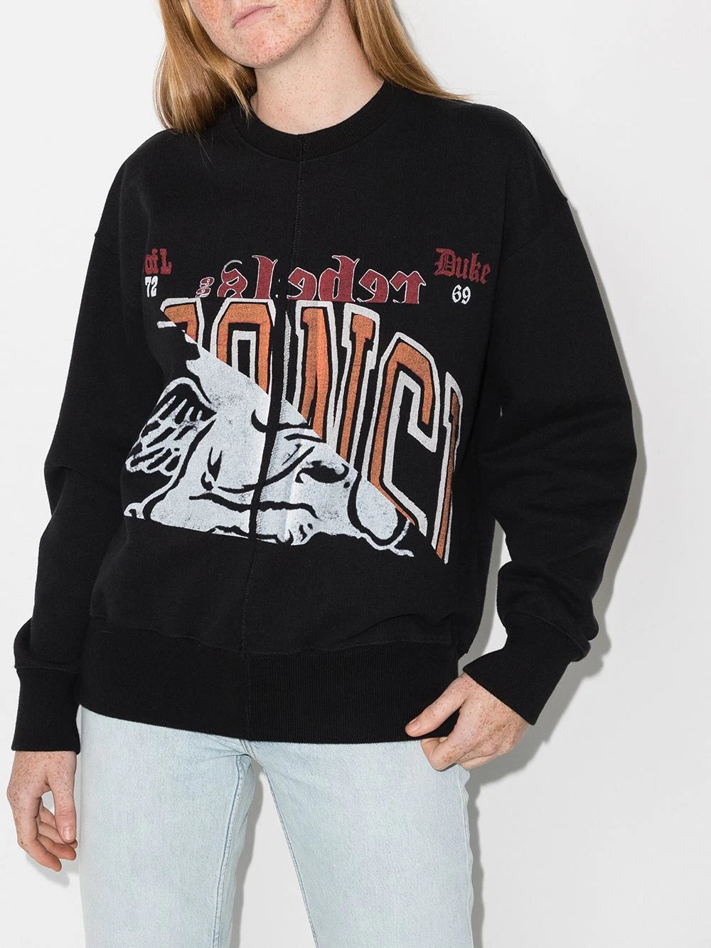 Slashed Base Collage School crew-neck sweatshirt - 2