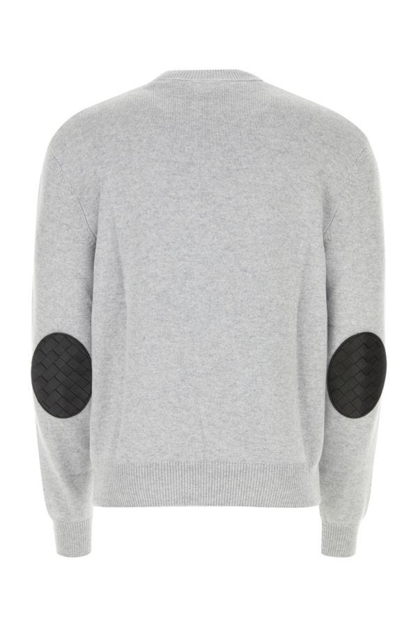 Melange grey stretch cashmere blend sweater - 2