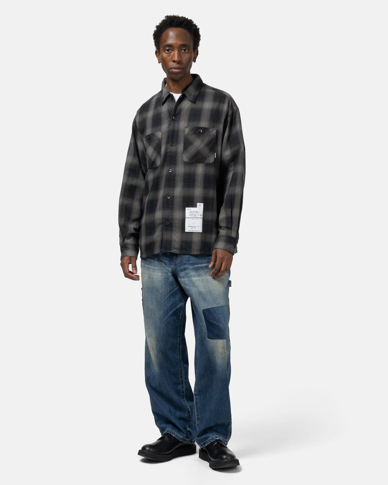 NEIGHBORHOOD Hombre Check Shirt LS Black/Grey outlook