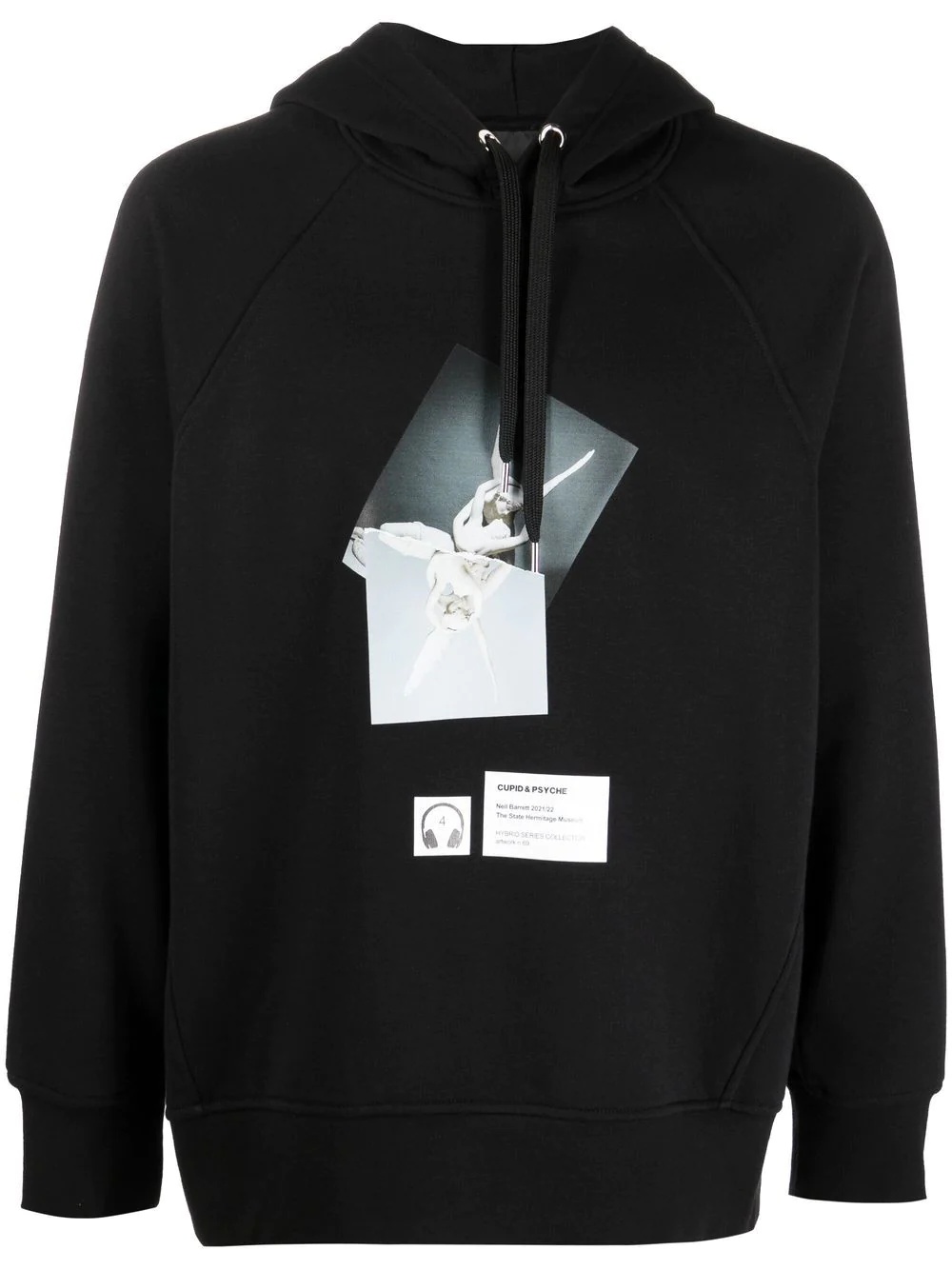 graphic-print drawstring hoodie - 1