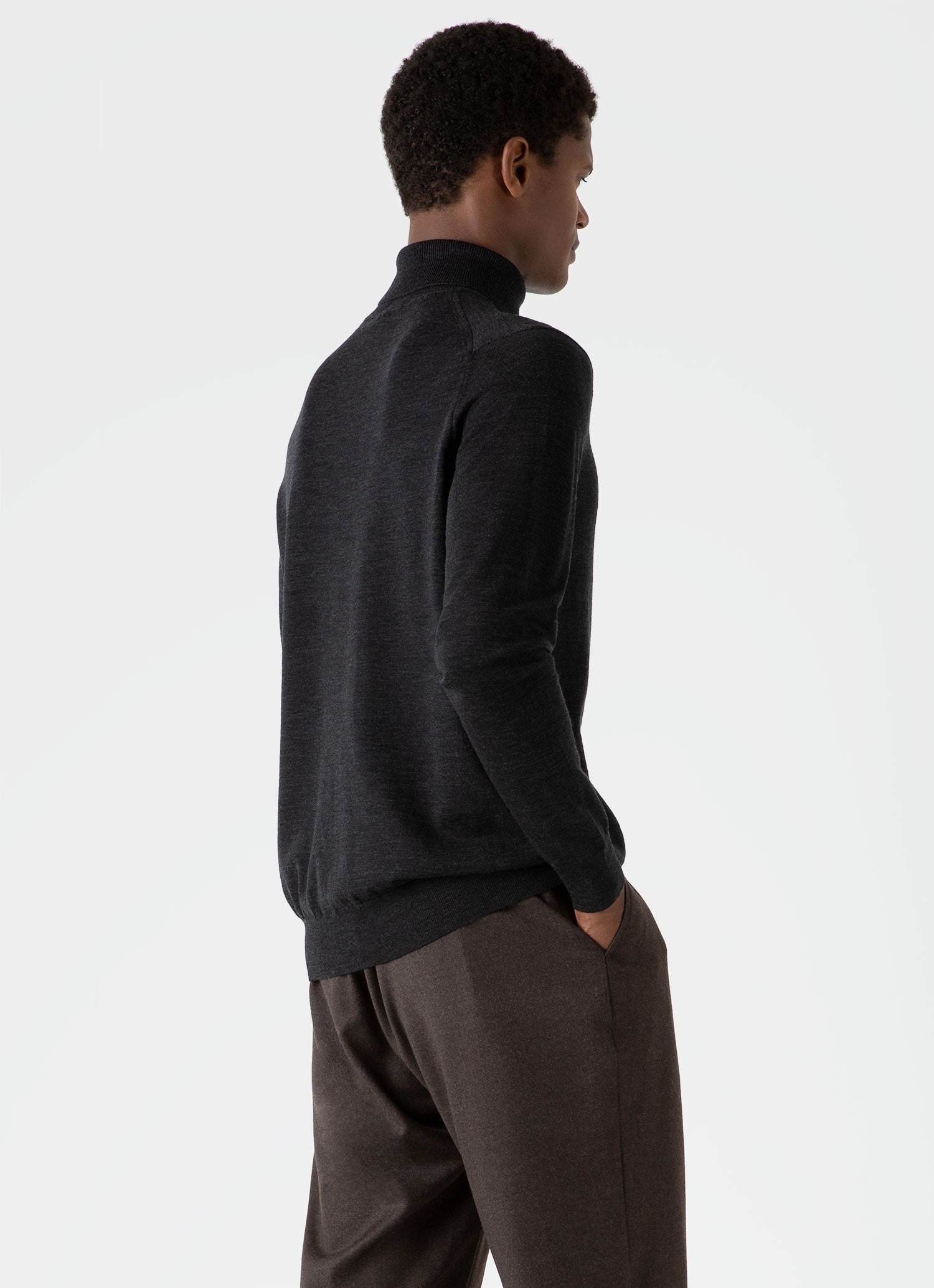 Fine Merino Wool Roll Neck - 4