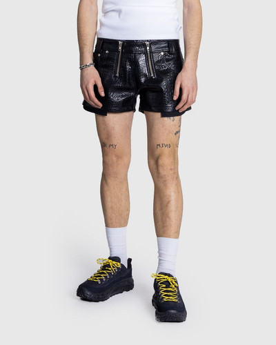 GmbH GmbH – Rim Faux Croc Shorts Black outlook