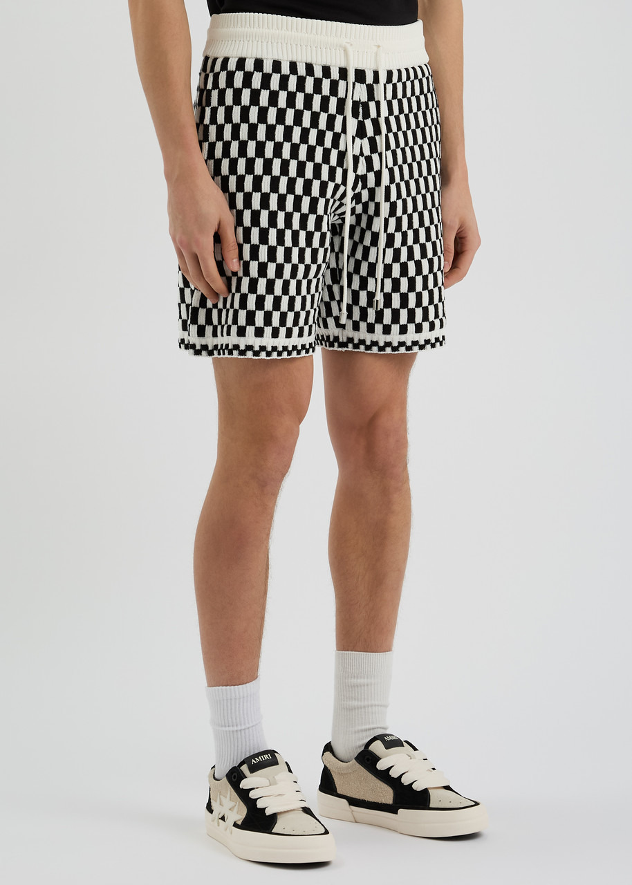 Amiri Checked-intarsia Wool-blend Shorts - 2
