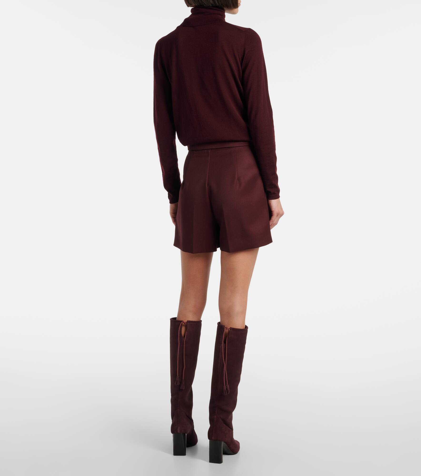 Ozieri high-rise virgin wool shorts - 3