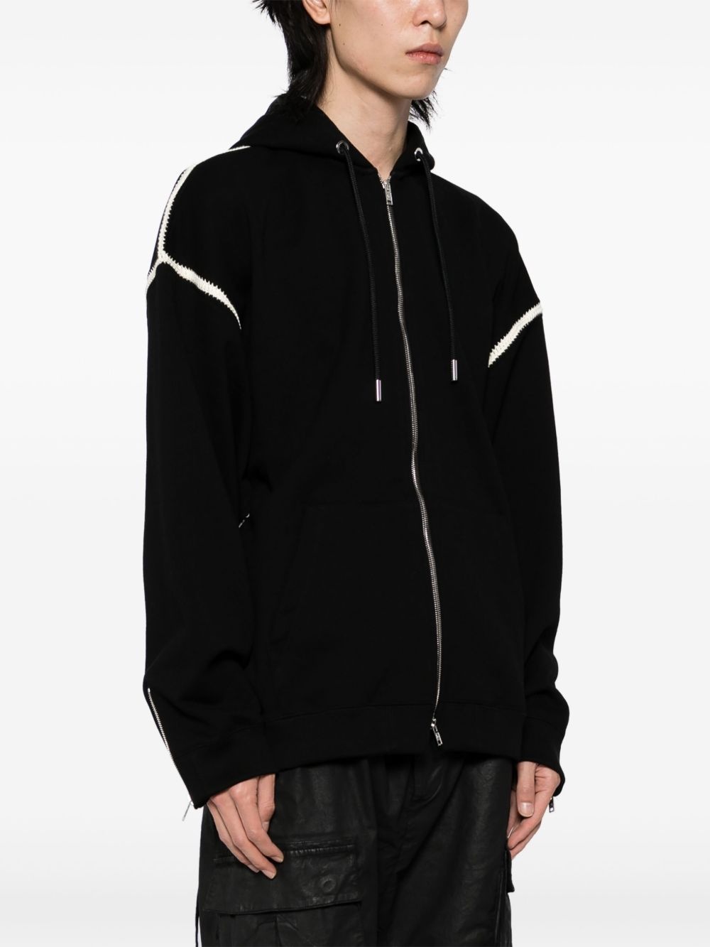 logo-embroidered hoodie - 3