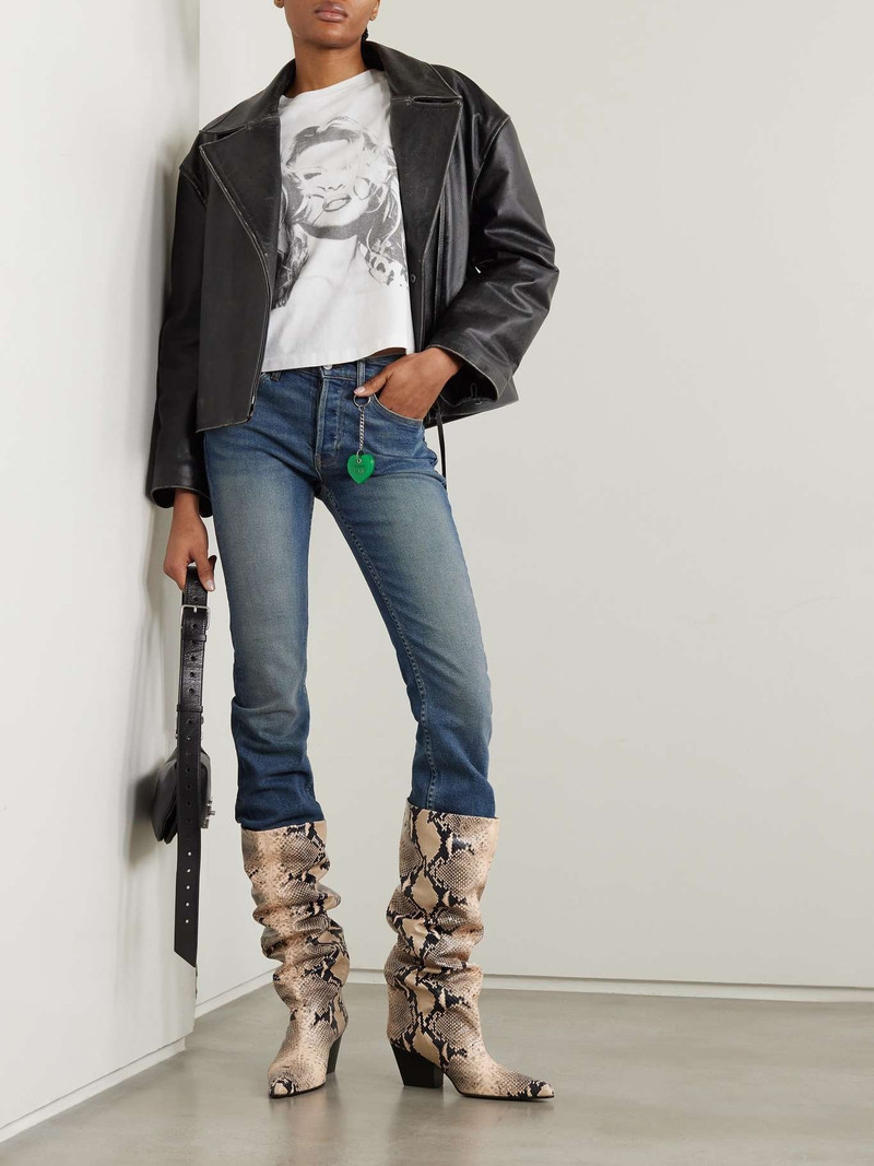 RE/DONE + NET SUSTAIN + Pamela Anderson printed organic cotton-jersey T-shirt outlook