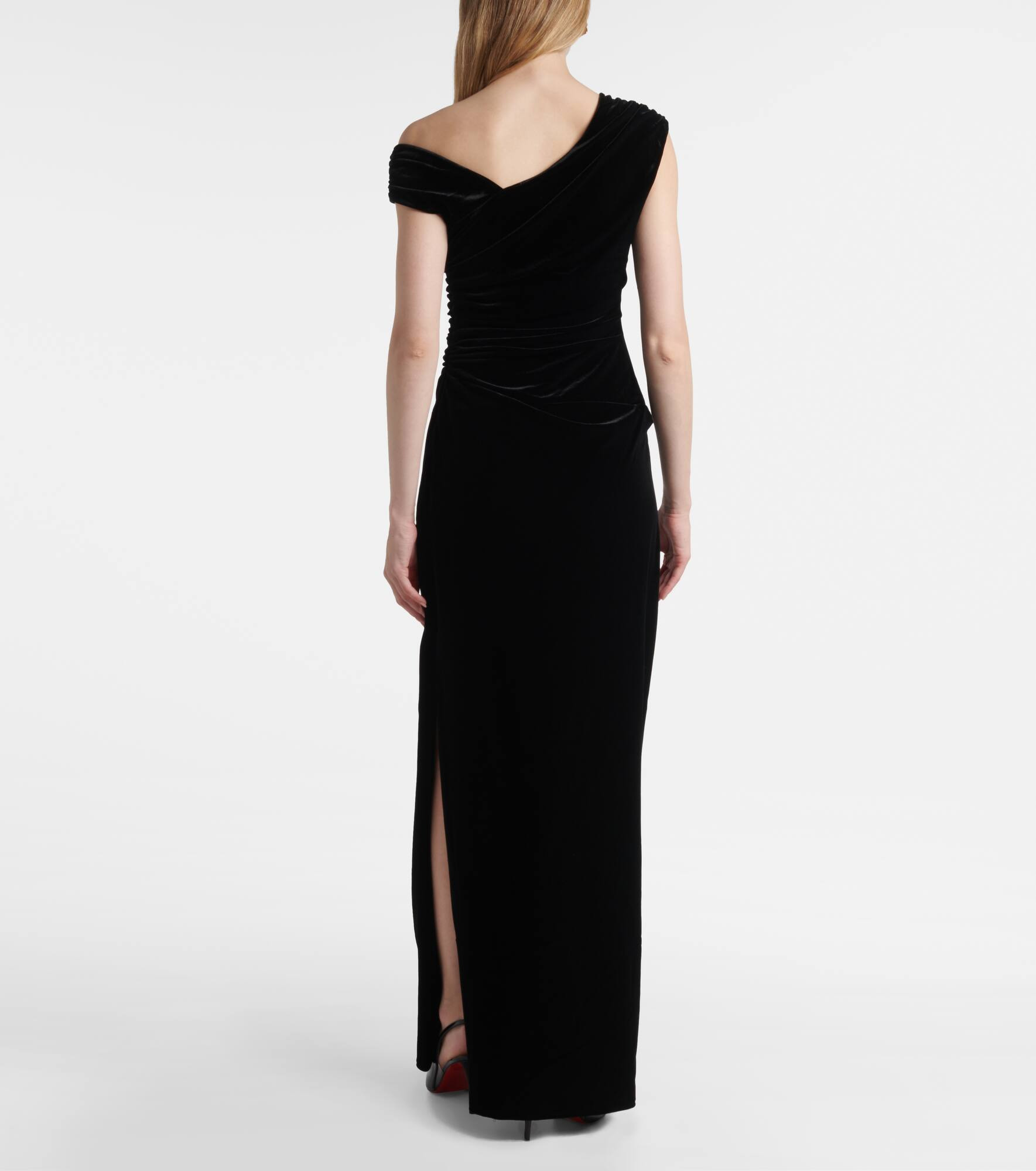 Ettore ruched velvet gown - 3