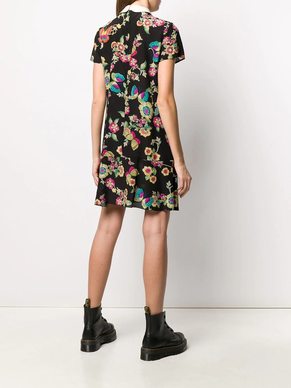 floral butterfly-print dress - 4