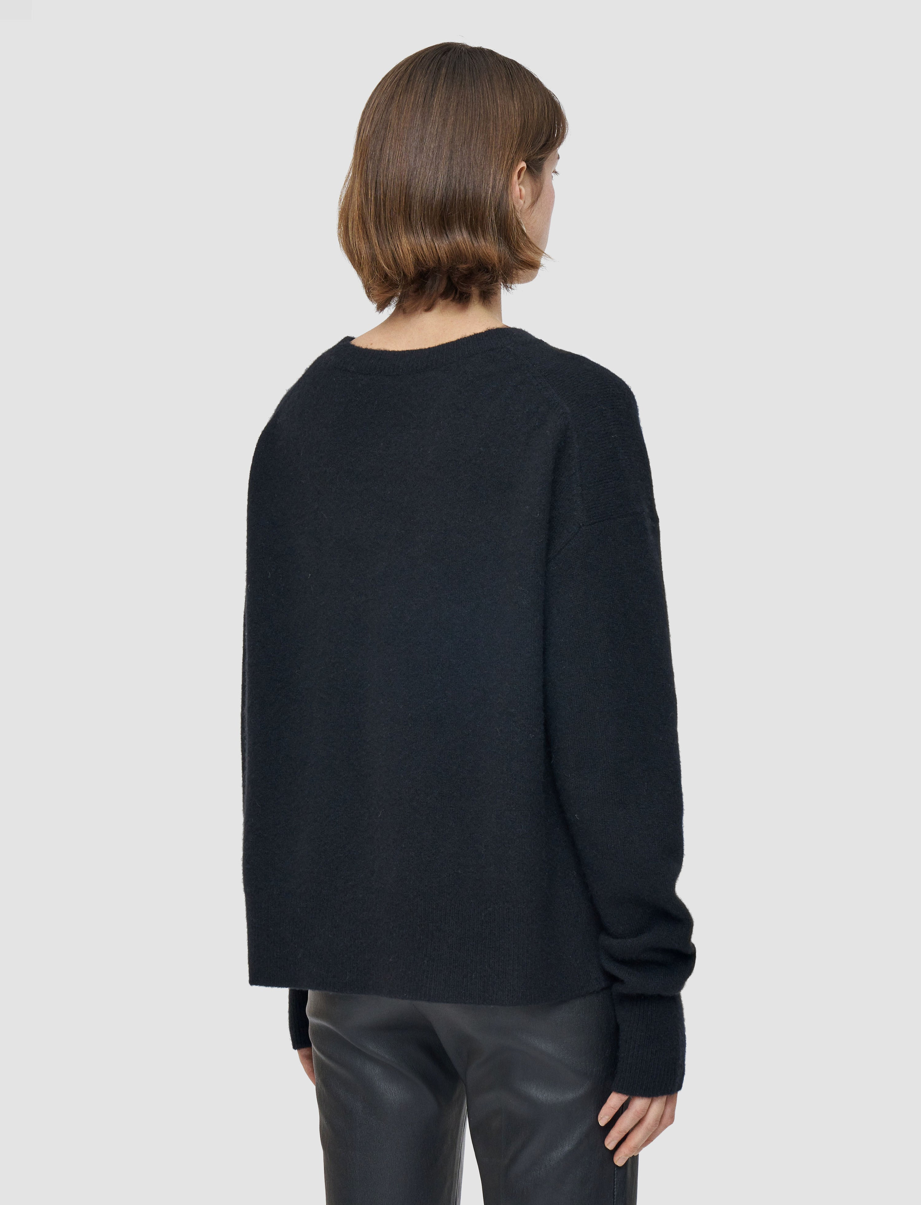 Brushed Cashmere Round Neck Jumper - 5