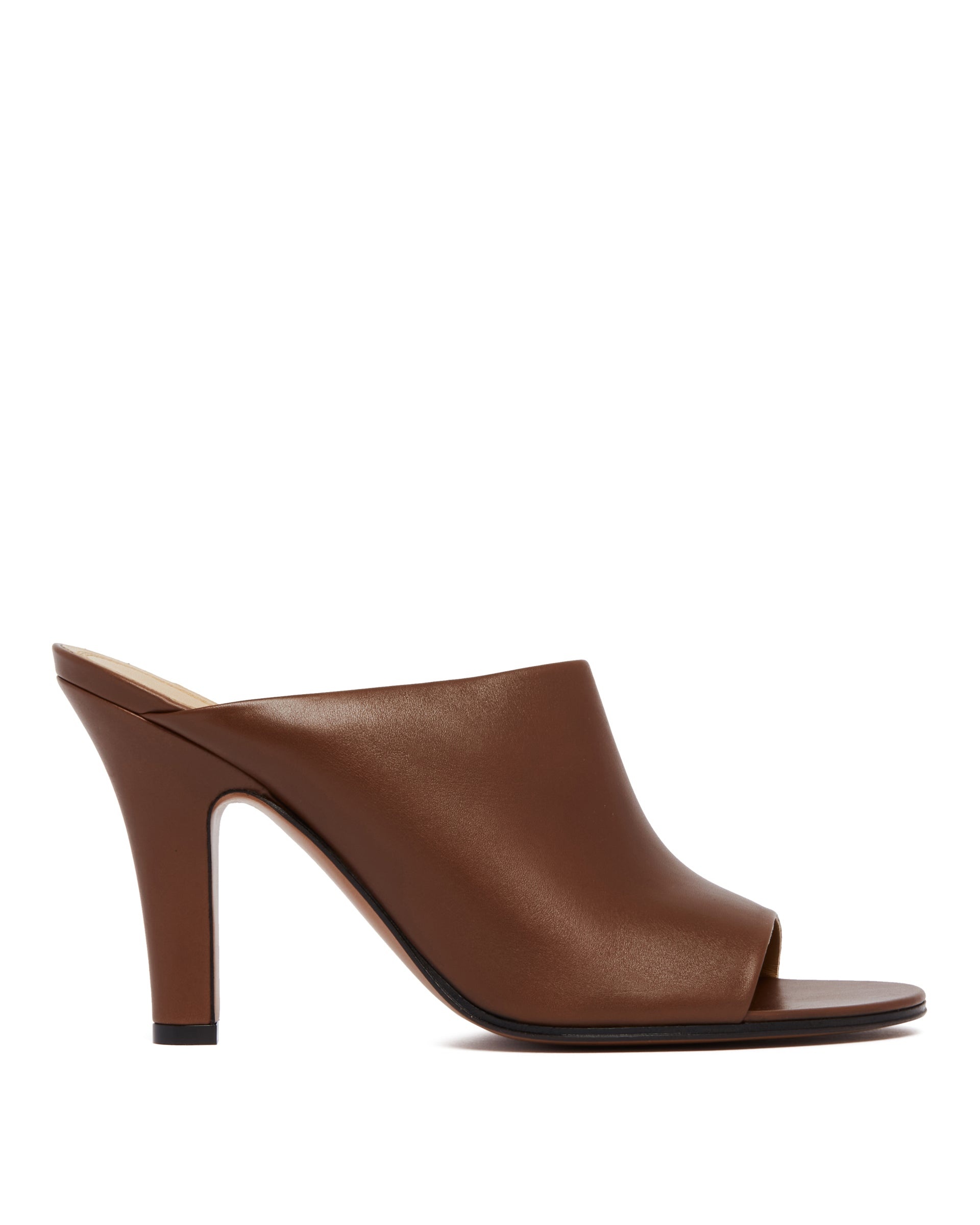 Brown Leather Signum Mules - 1