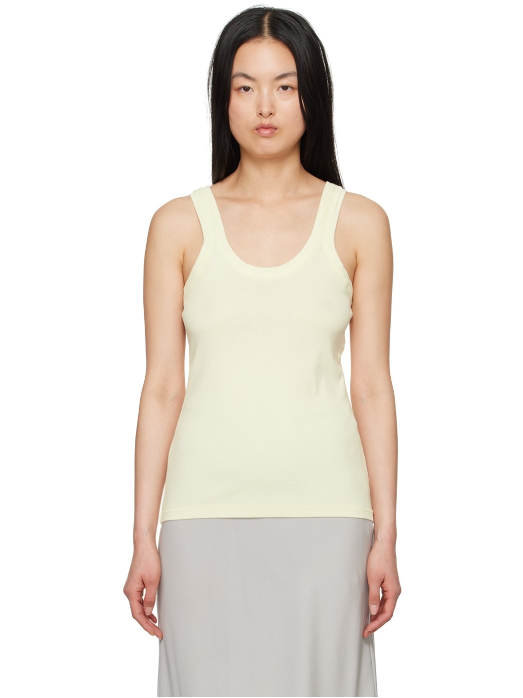 Yellow Rib Tank Top - 1