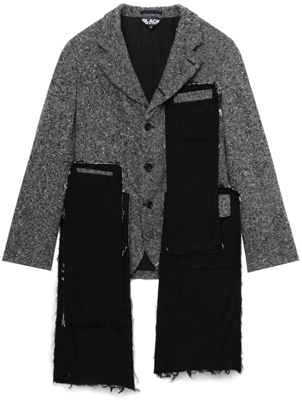 tweed panelled blazer - 1