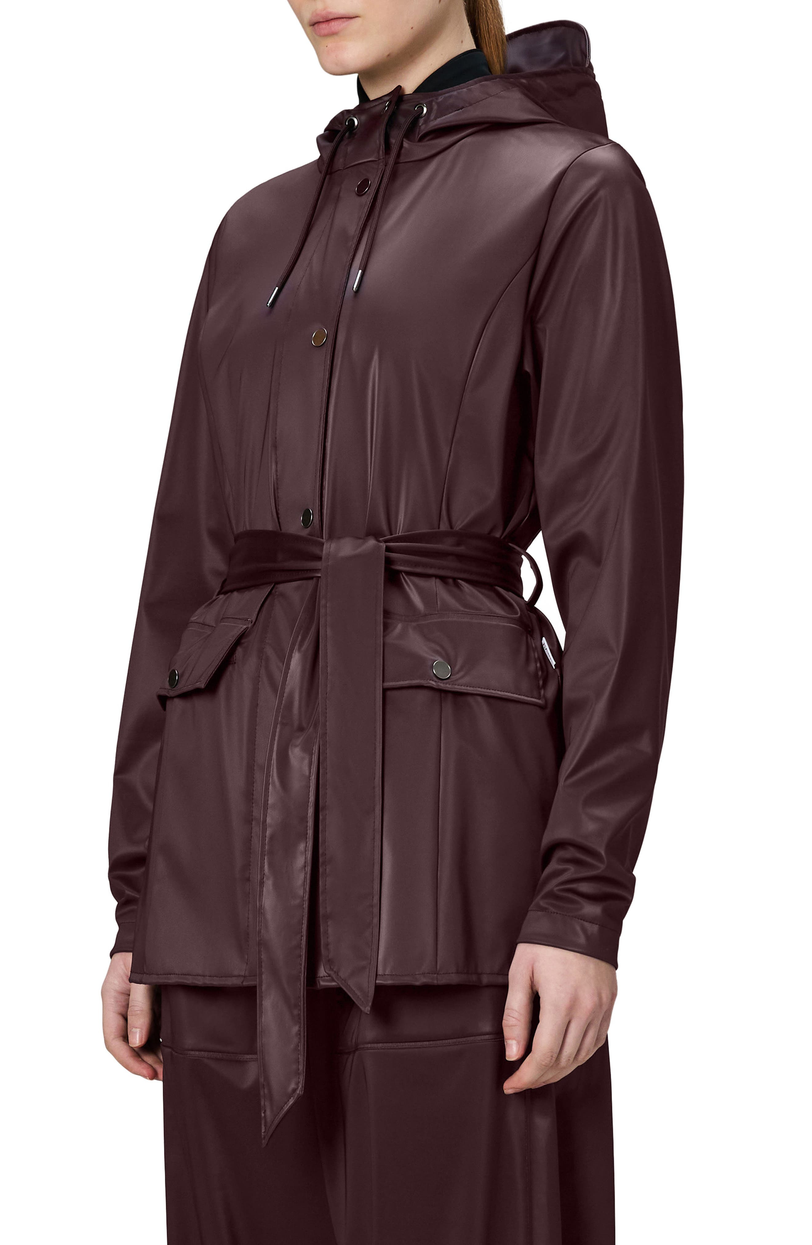 Rains Curve Waterproof Rain Jacket in Depth at Nordstrom - 3