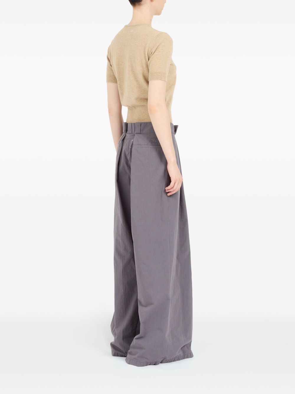 four-stitch palazzo trousers - 4