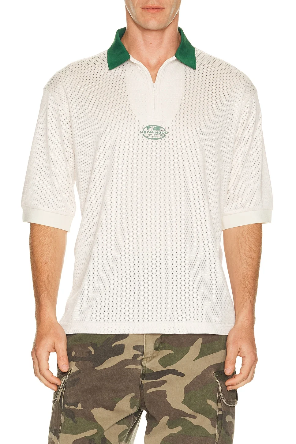 Quarter Zip Jersey Polo - 1