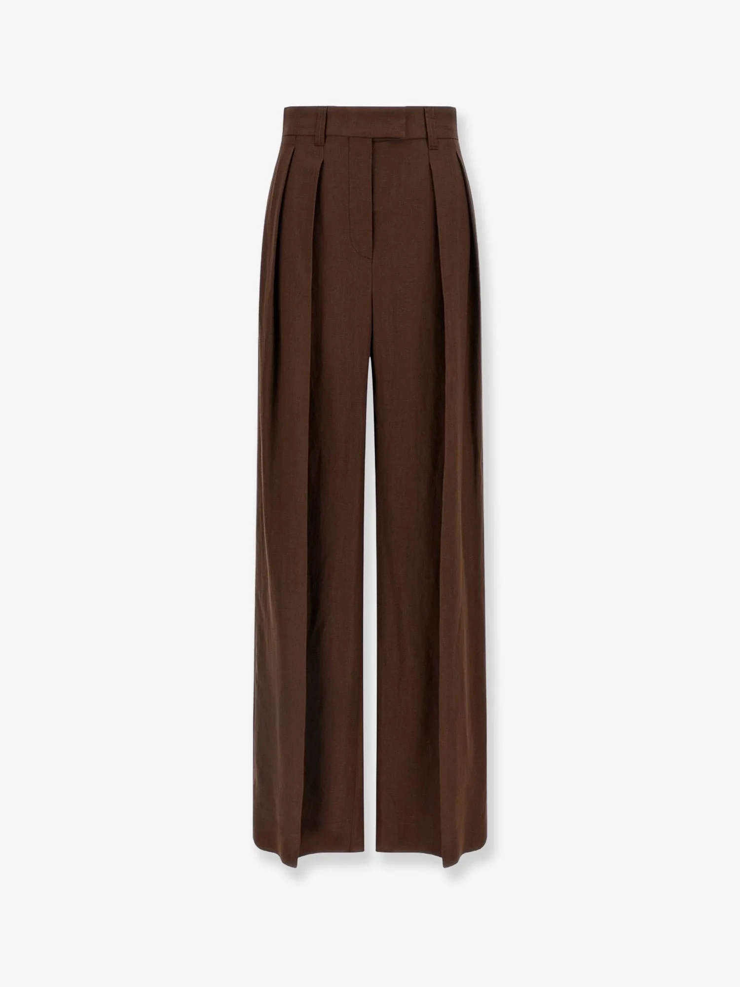 Viscose And Linen Trousers - 1