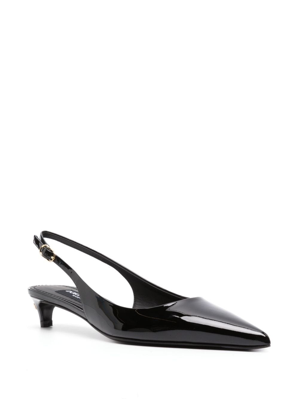 40mm patent slingback pumps - 2