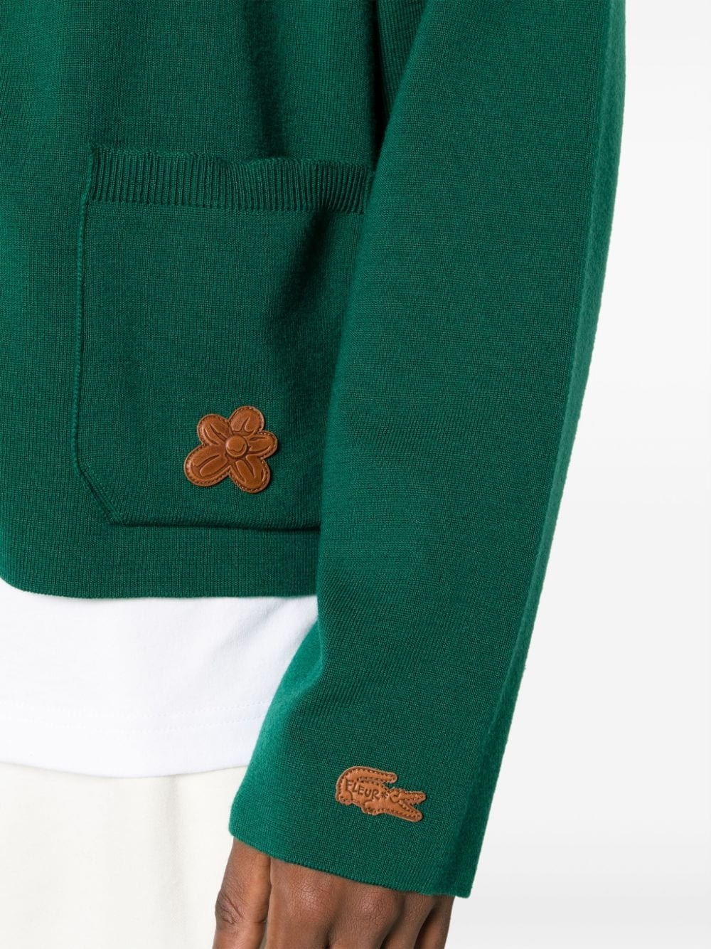 x Le Fleur crew-neck wool cardigan - 6