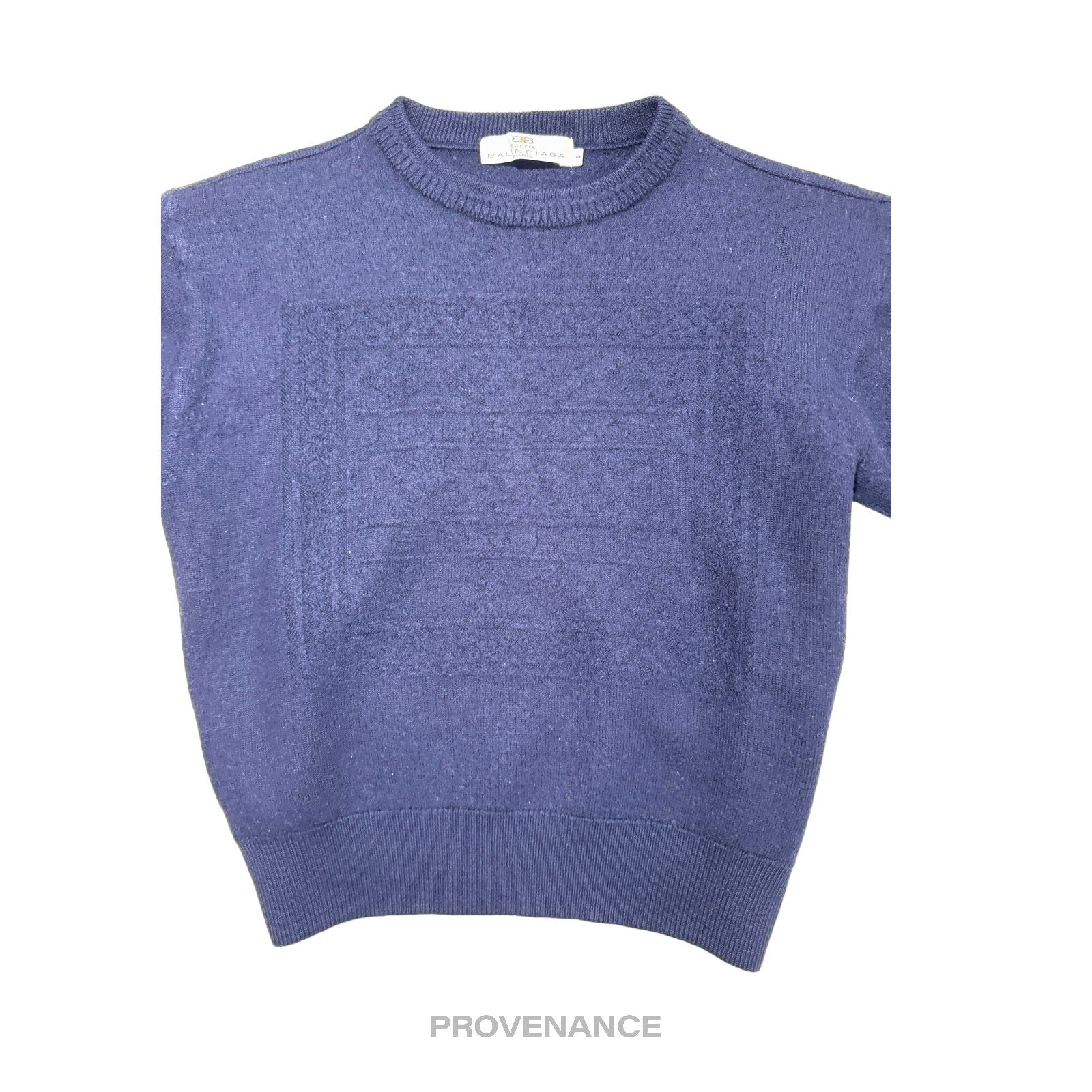 Balenciaga Crewneck Wool Sweatshirt - Deep Navy M - 5