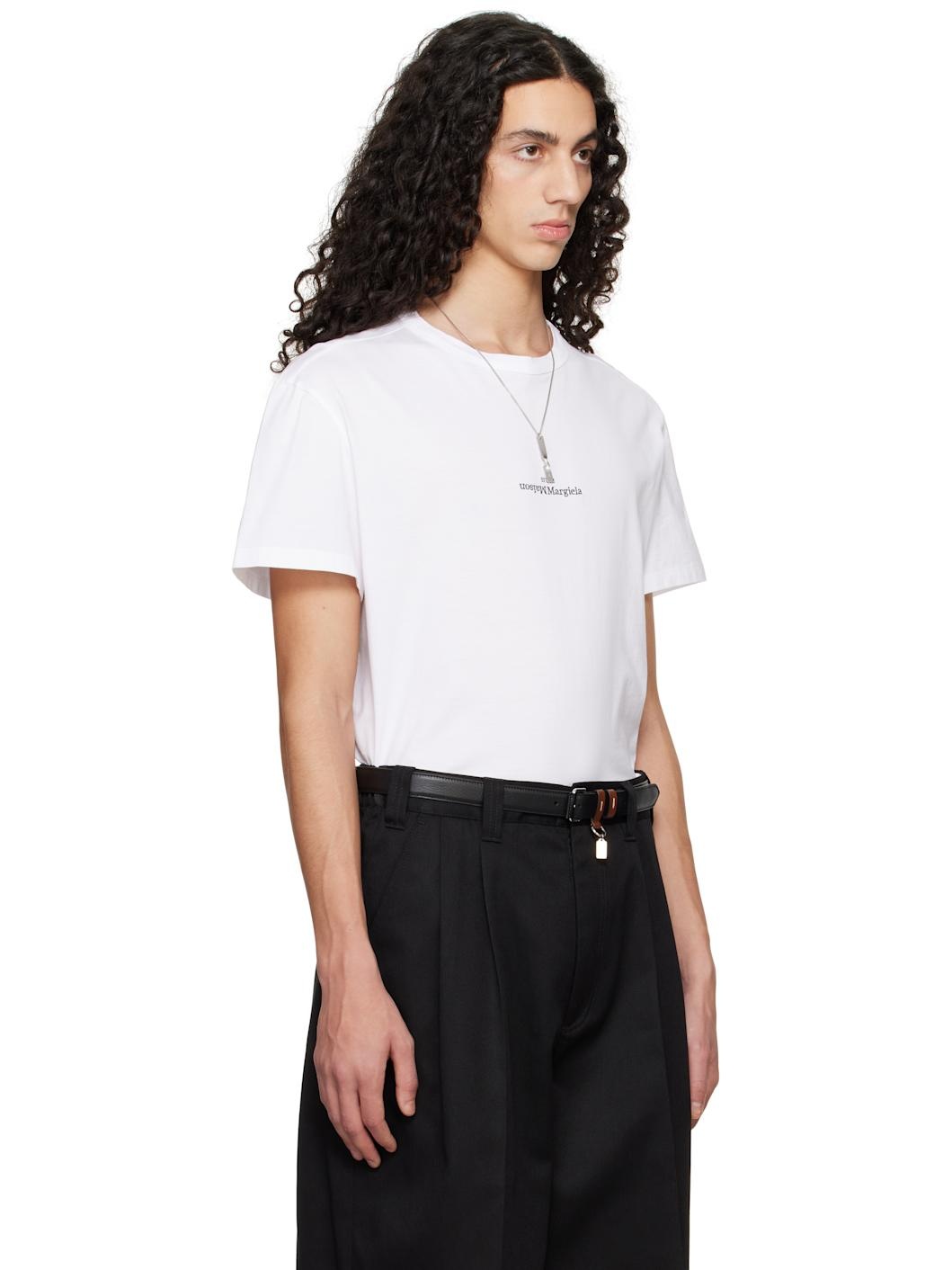 White Distorted Logo T-Shirt - 2