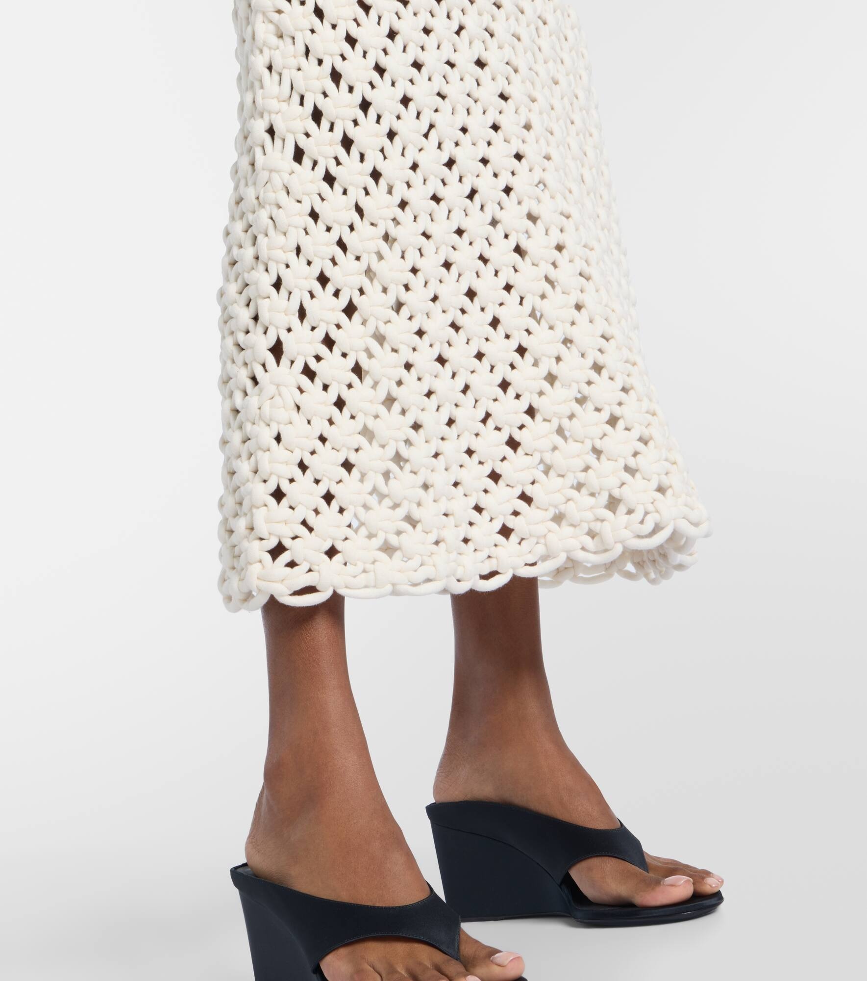 Open-knit cotton-blend maxi dress - 5