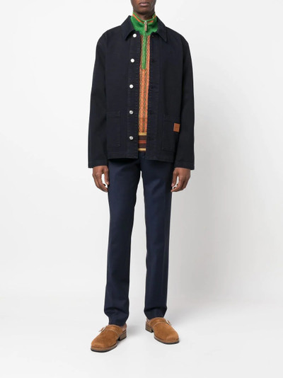 Sandro logo-patch denim jacket outlook