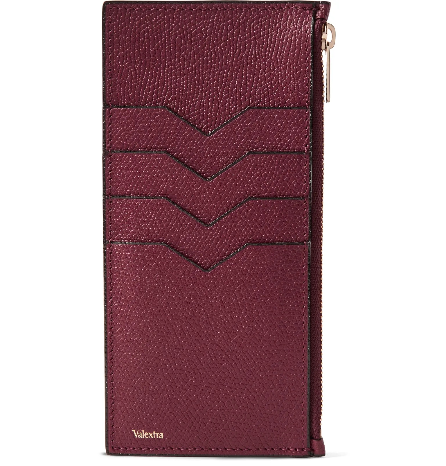 Full-Grain Leather Zipped Cardholder - 1