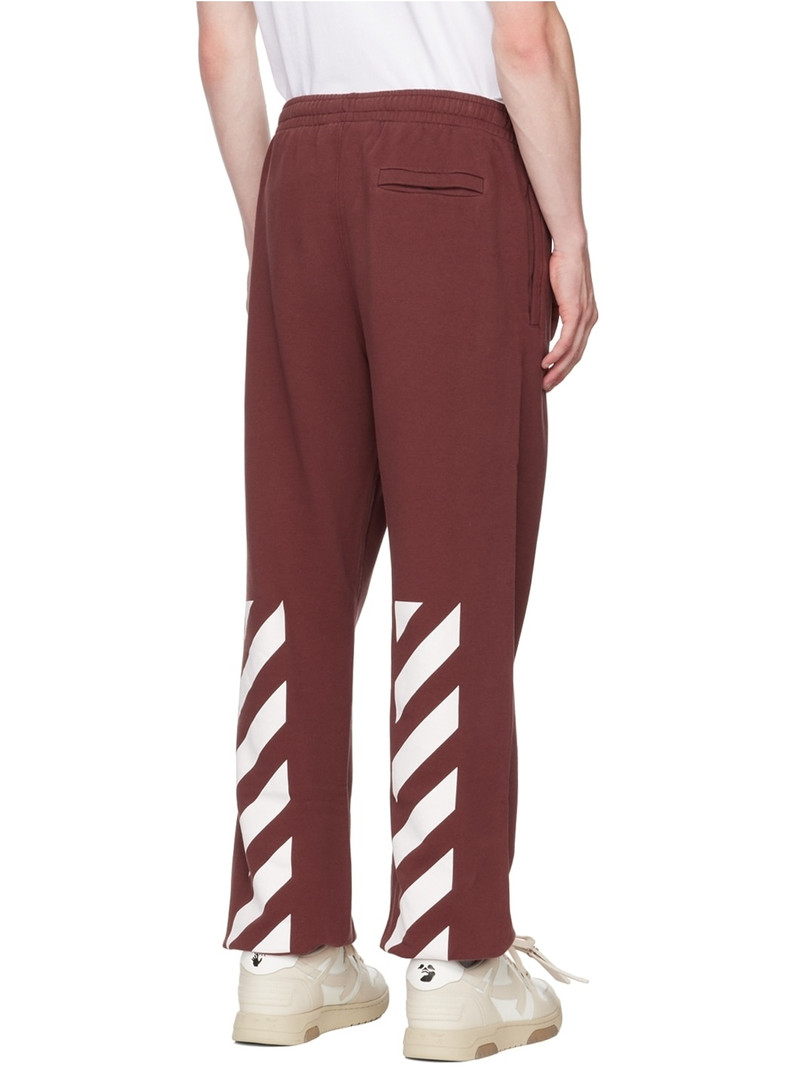 Burgundy Diag Lounge Pants 3