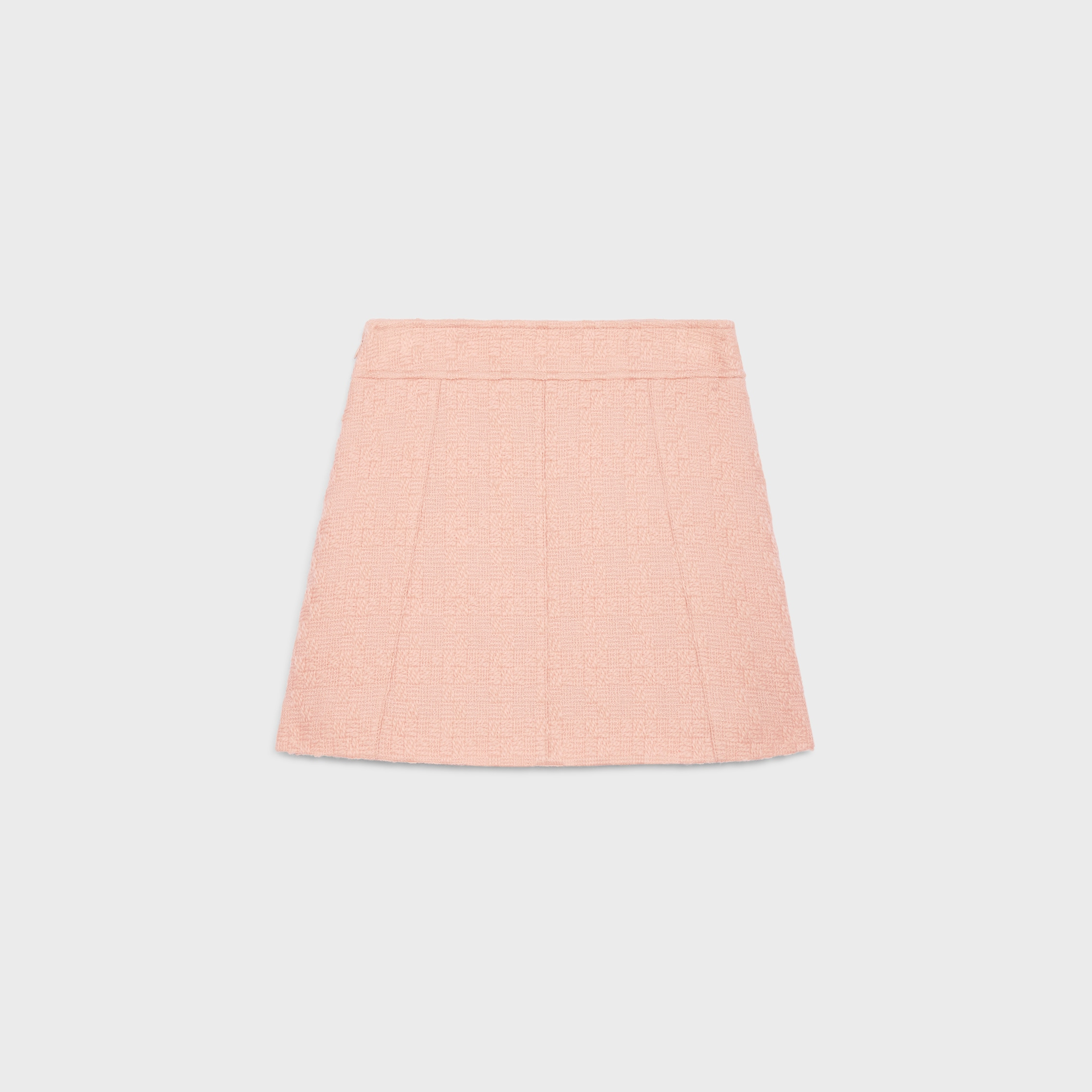 trapeze mini skirt in wool natté - 2