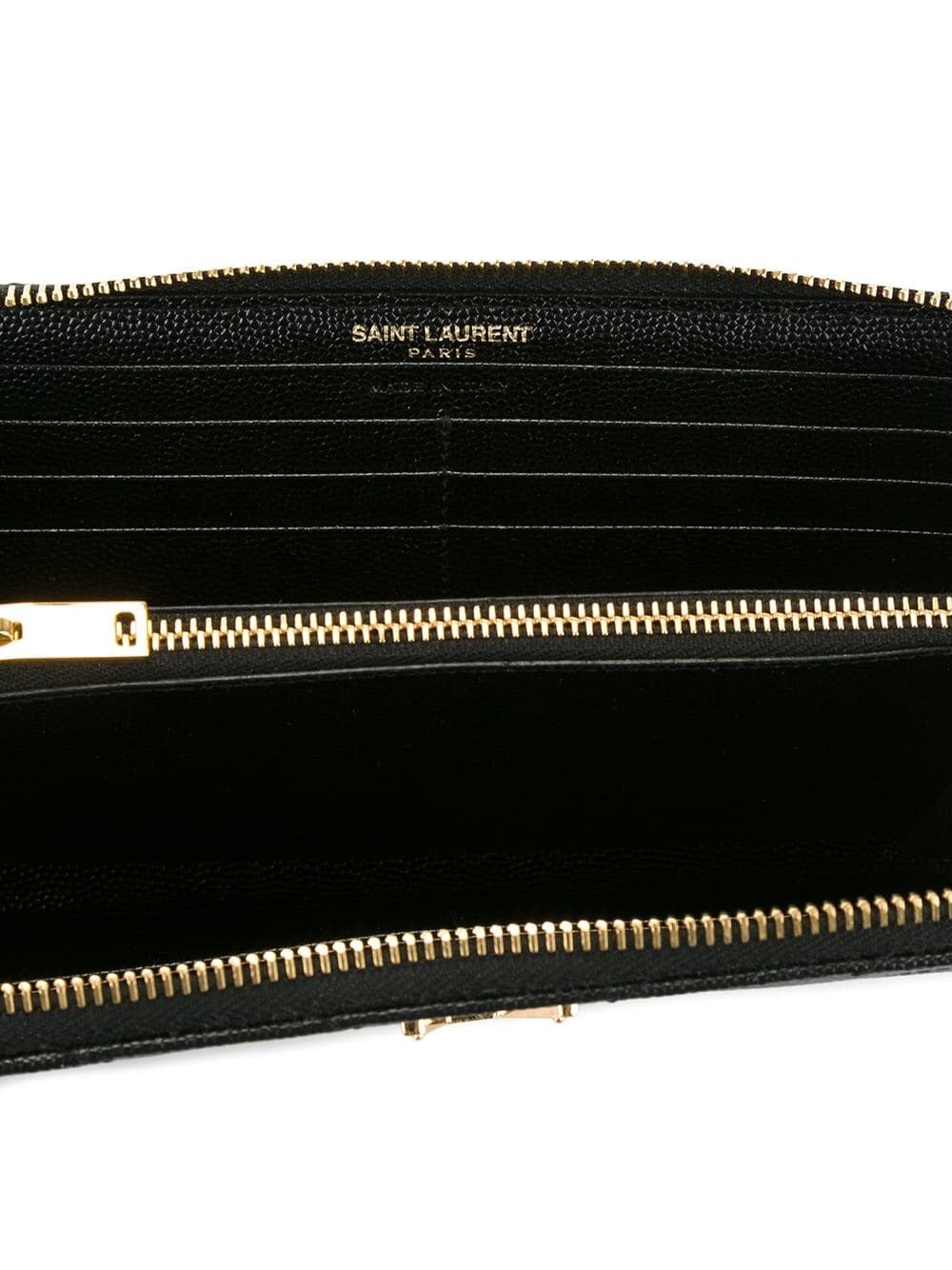Saint Laurent Paris Women Cassandre Matelassé Zip Around Wallet In Grain De Poudre Leather - 3