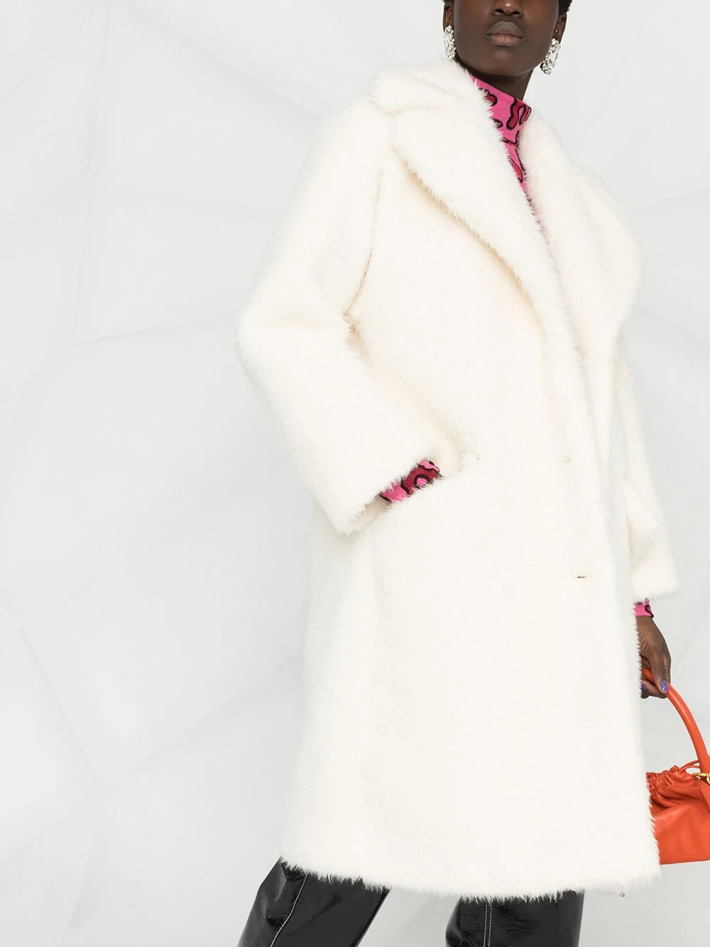 faux-fur collar coat - 3