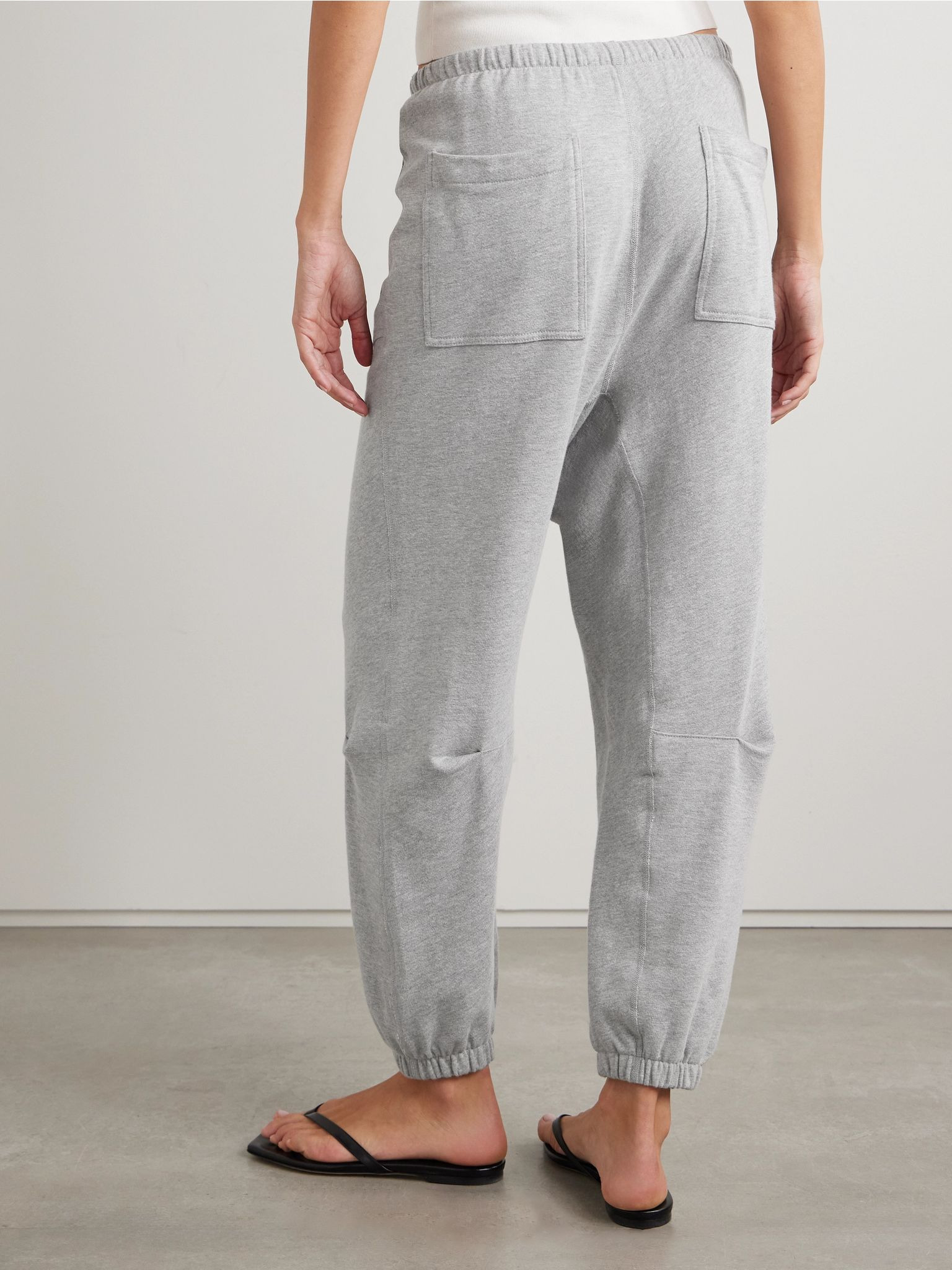 Dulce cotton-blend jersey track pants Gray - 3