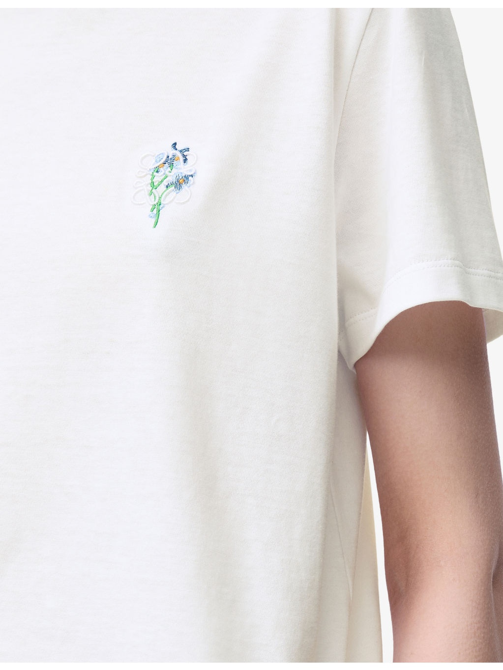 Floral Anagram-Embroidery Relaxed-Fit Cotton-Jersey T-Shirt - 5