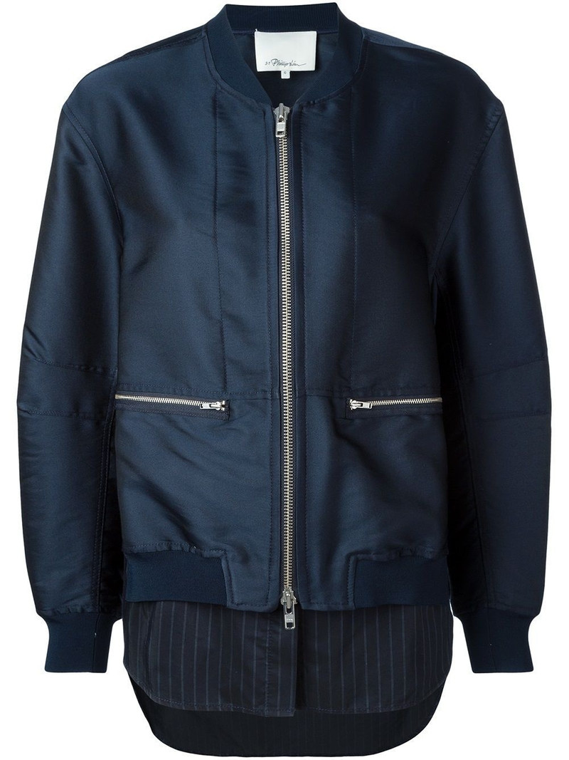 3.1 Phillip Lim Layered Bomber Jacket outlook