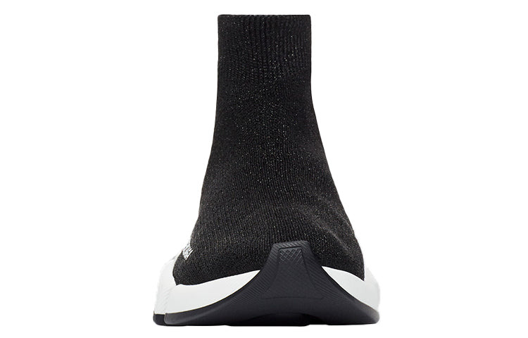(WMNS) Balenciaga Speed 2.0 Sneakers 'Black Shiny Knit with White Sole Unit' 636833W2DC11091 - 3