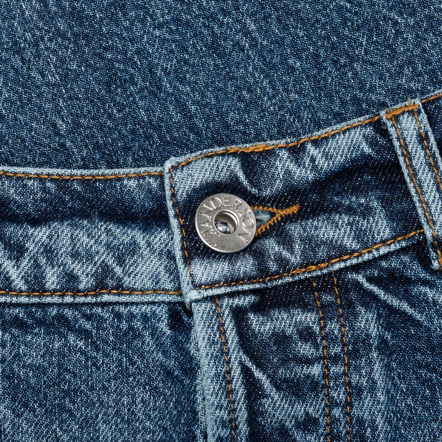 5 POCKET STRAIGHT LEG TROUSERS - MID BLUE - 4